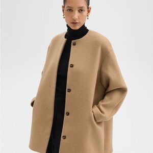 Theory NWT Women's Tan Wool Coat